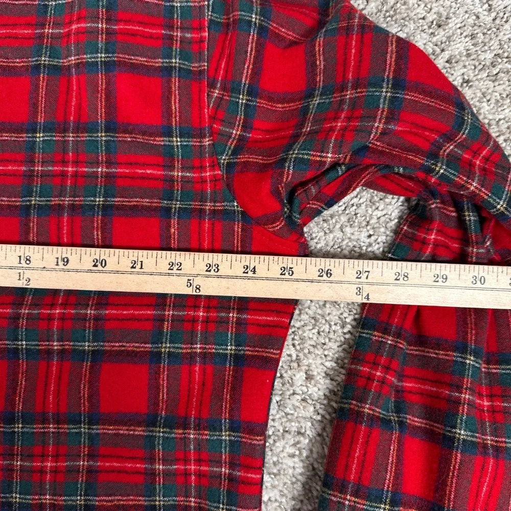 Pendleton Shirt Mens XL Red Royal Stewart Tartan Plaid Wool Flannel USA Vintage